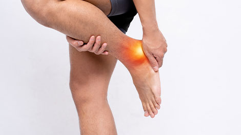 patient requiring ankle pain treatment in Dublin