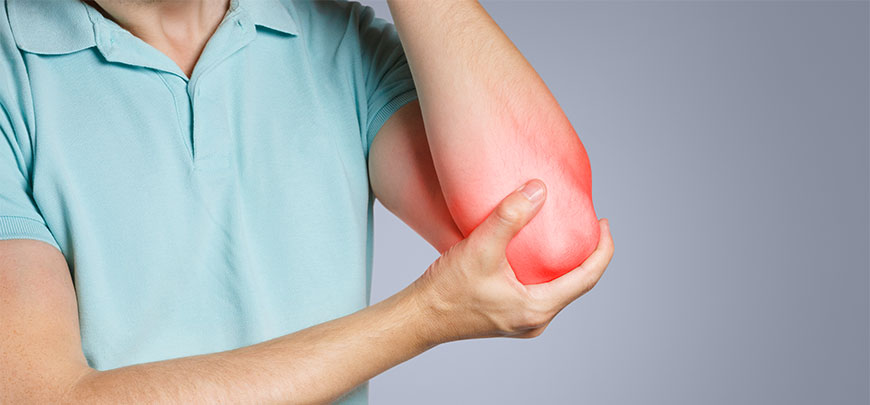 patient needing golfers elbow treatment in Dublin