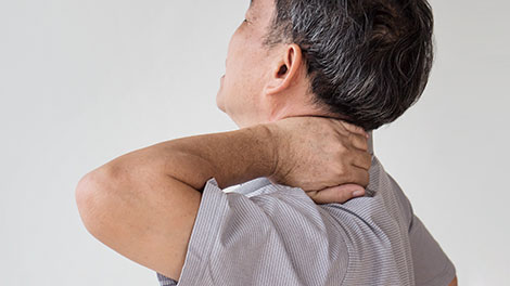 patient requiring neck pain treatment in Dublin