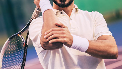 patient requiring tennis elbow treatment in Dublin