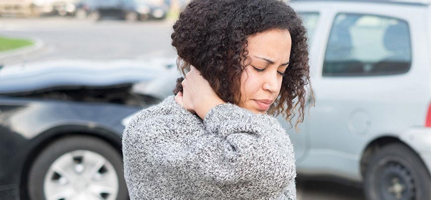 patient receiving whiplash care in Dublin