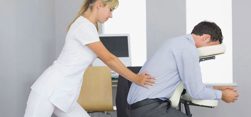patient receiving massage therapy care in Dublin