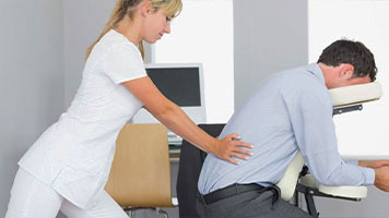 patient getting massage therapy in Dublin CA