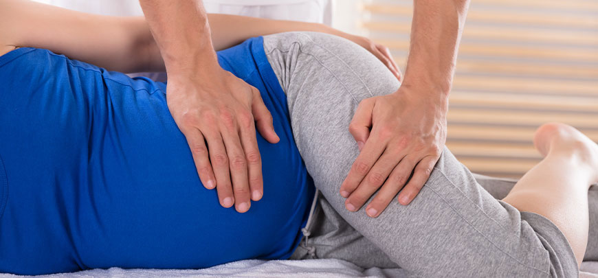 patient receiving prenatal chiropractic care in Dublin