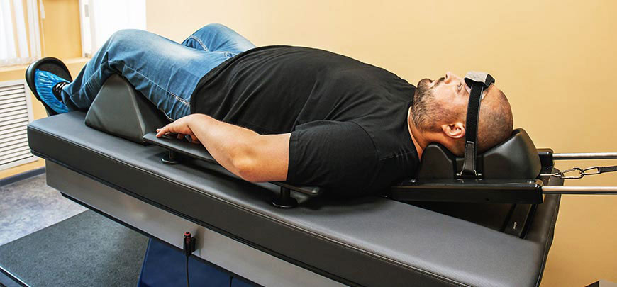 patient receiving spinal decompression care in Dublin